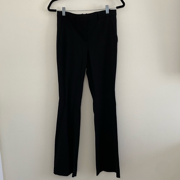 Theory Demitria Wool-Blend Flared Pants Trousers Black Size 4 - Picture 12 of 12